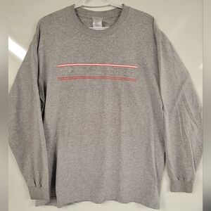 Y2K Hockey Hall of Fame Grey Longsleeve Collector Bulletin Tag Made in Canada XL